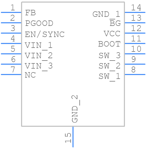 RT7258GQW - RICHTEK - PCB symbol