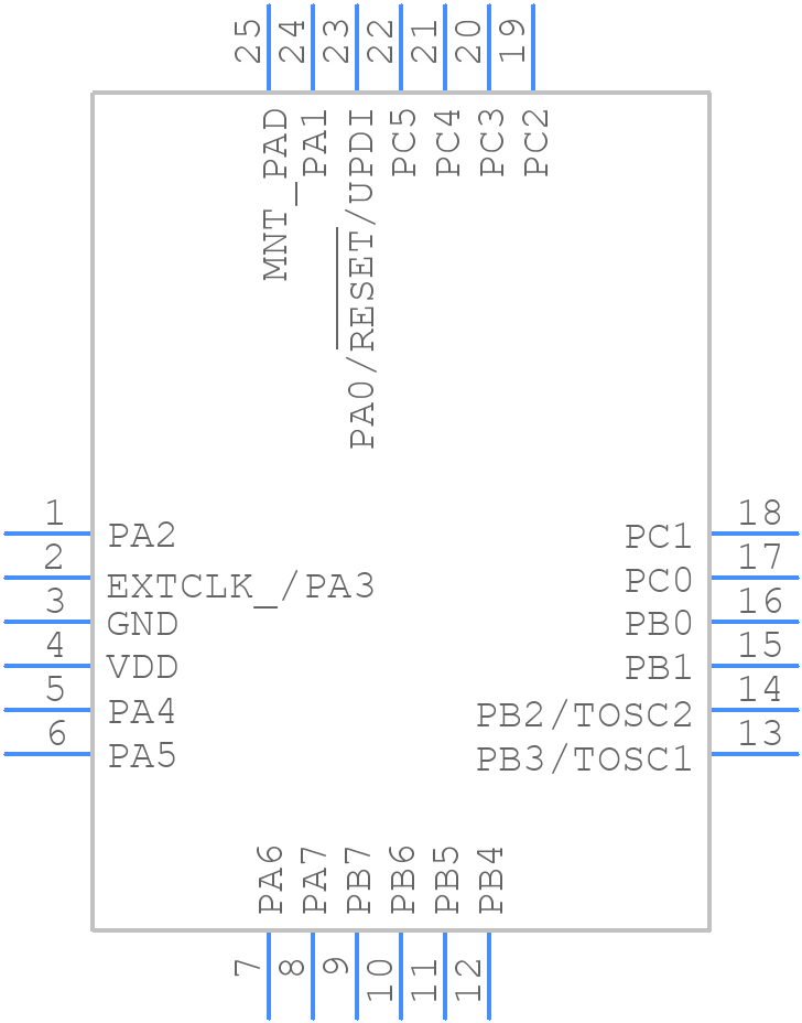 ATTINY1617-MNR - Microchip - PCB symbol