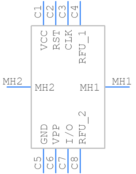 SIM5060-8-0-26-01-A - GCT (GLOBAL CONNECTOR TECHNOLOGY) - PCB symbol