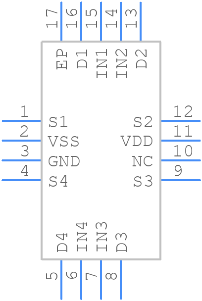 ADG1213YCPZ-REEL7 - Analog Devices - PCB symbol