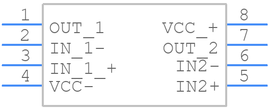 LM833DGKT - Texas Instruments - PCB symbol