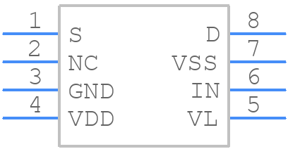 ADG417BR - Analog Devices - PCB symbol