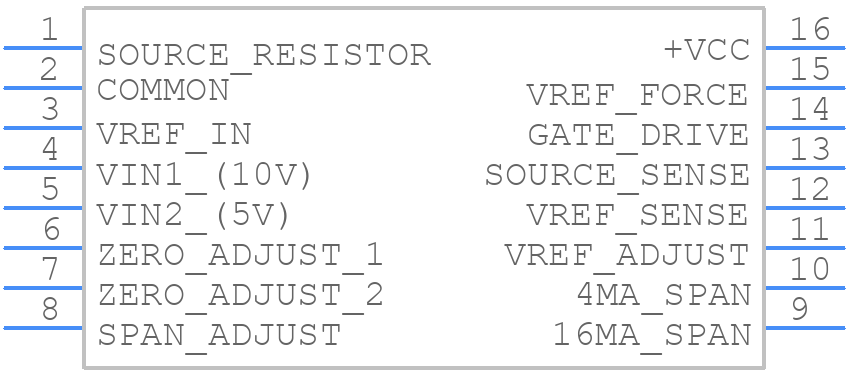 XTR110KU/1K - Texas Instruments - PCB symbol