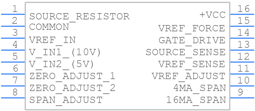 XTR110KU/1KG4 - Texas Instruments - PCB symbol