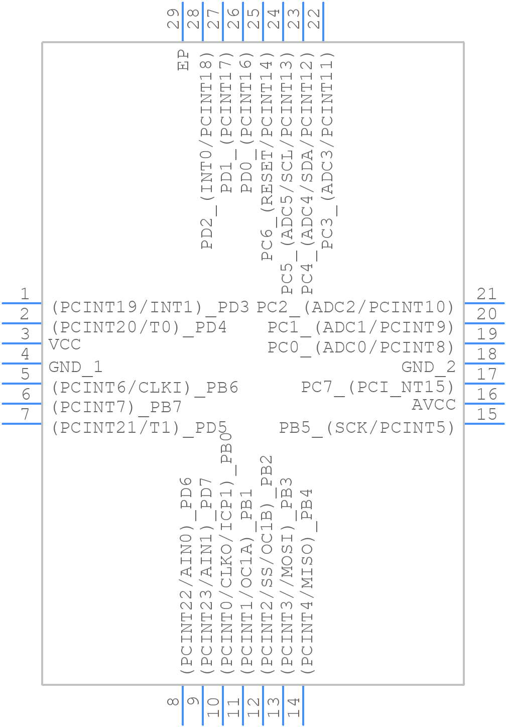 ATTINY88-MMHR - Microchip - PCB symbol