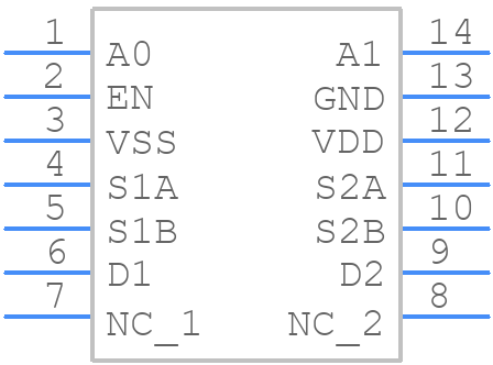 ADG636YRUZ-REEL7 - Analog Devices - PCB symbol