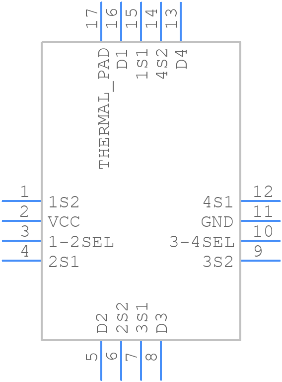 STG3692QTR - STMicroelectronics - PCB symbol