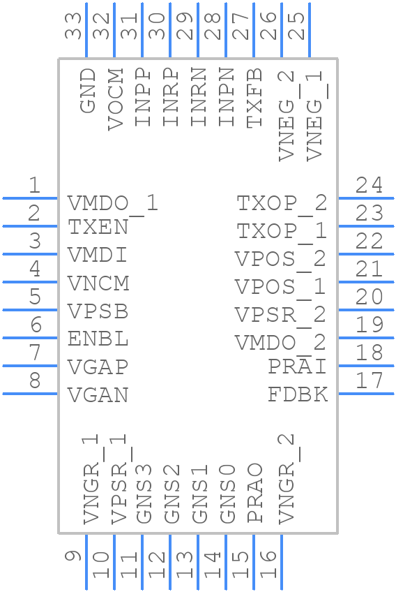 AD8260ACPZ-R7 - Analog Devices - PCB symbol