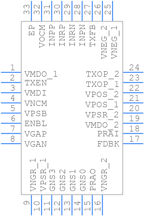 AD8260ACPZ-WP - Analog Devices - PCB symbol