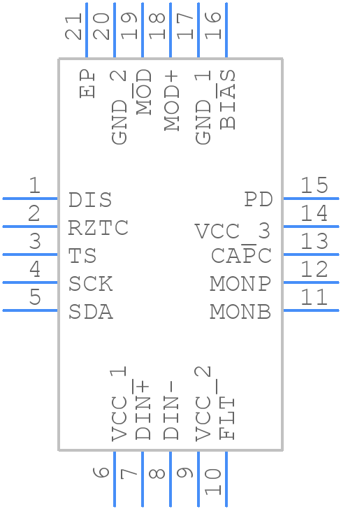 ONET4291VARGPR - Texas Instruments - PCB symbol