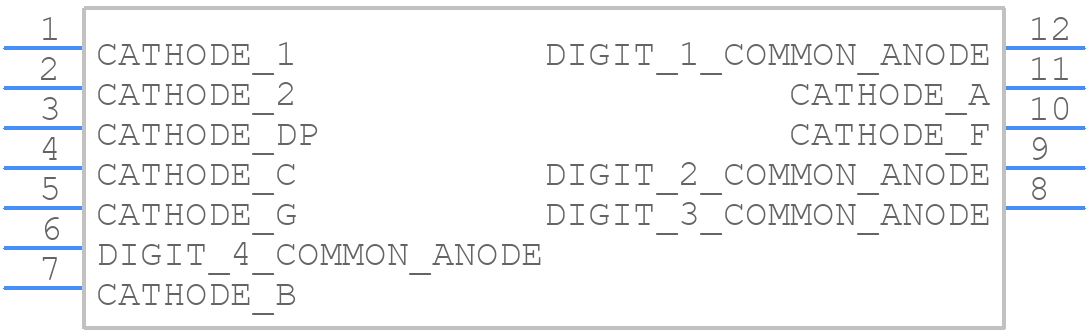 HDSP-B04E - Avago Technologies - PCB symbol