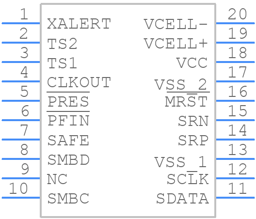 BQ20Z40PW - Texas Instruments - PCB symbol