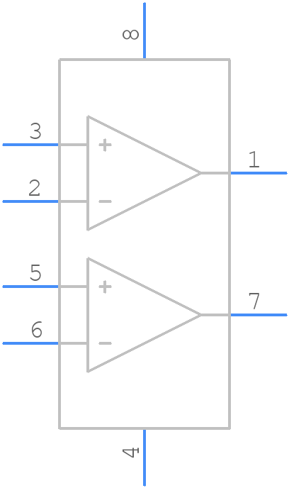 LM358DR - Texas Instruments - PCB symbol