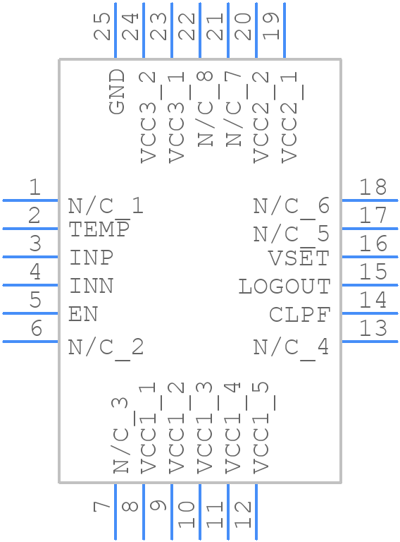 HMC602LP4 - Analog Devices - PCB symbol