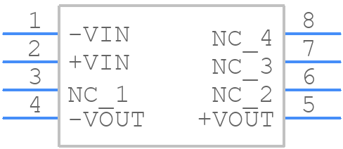 R0.5S8-0505 - RECOM Power - PCB symbol