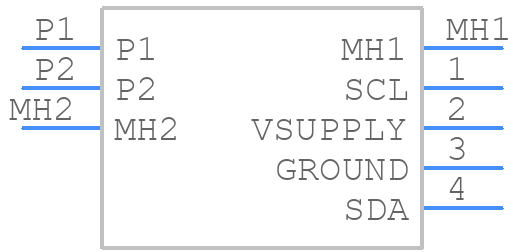 HAFBSF0200C4AX3 - Honeywell - PCB symbol