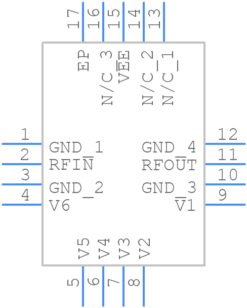 HMC424ALP3E - Analog Devices - PCB symbol