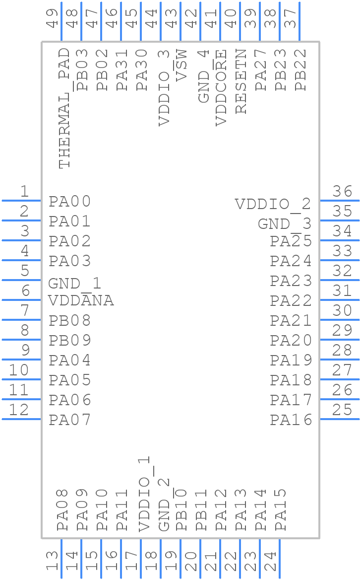 ATSAMD51G19A-MU - Microchip - PCB symbol