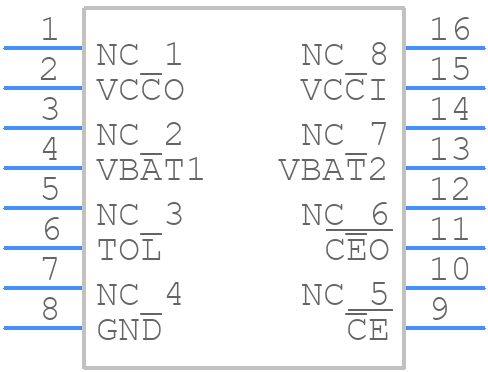 DS1210S+ - Analog Devices - PCB symbol