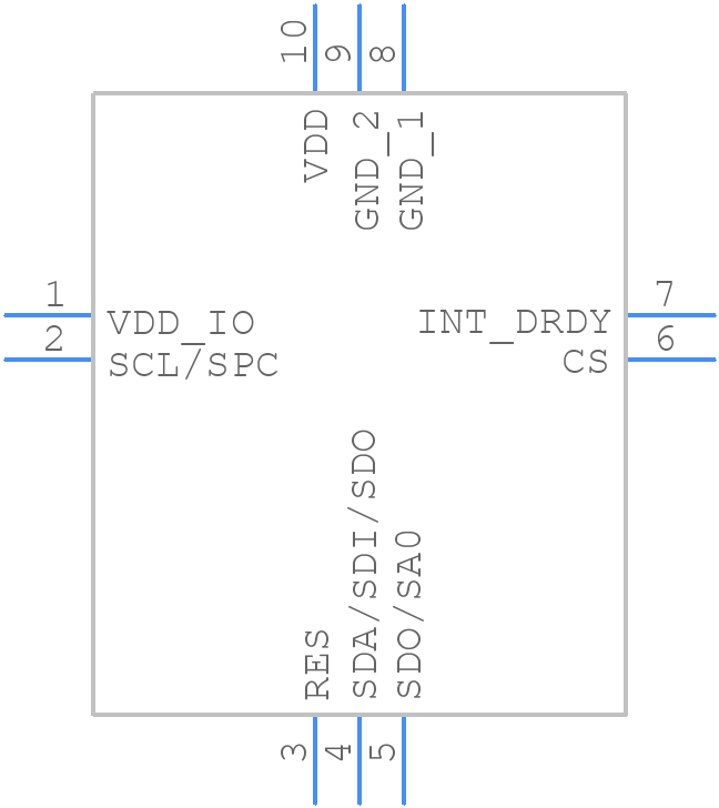 LPS22HDTR - STMicroelectronics - PCB symbol