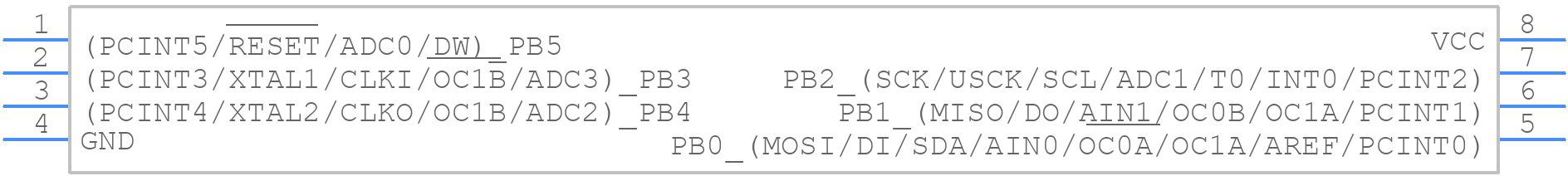 ATTINY25V-10SH - Microchip - PCB symbol