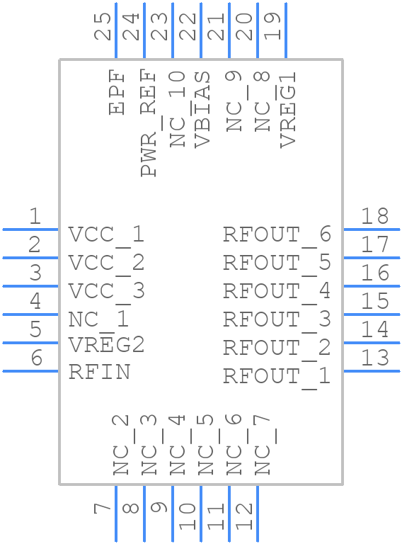 RF6886TR13 - Qorvo - PCB symbol