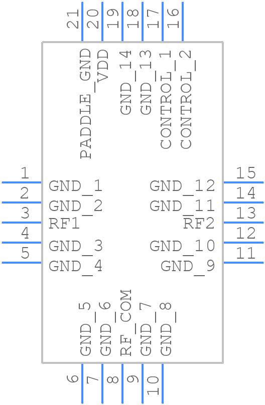 HSWA2-30DR+ - Mini-Circuits - PCB symbol
