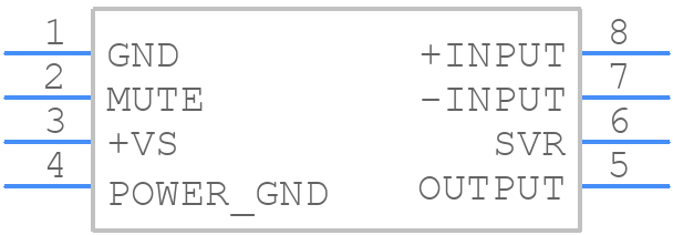 TDA7233 - STMicroelectronics - PCB symbol