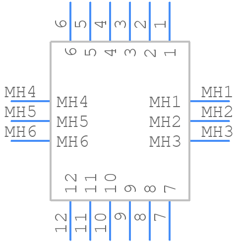 GT25-12DP-2.2V(01) - Hirose - PCB symbol