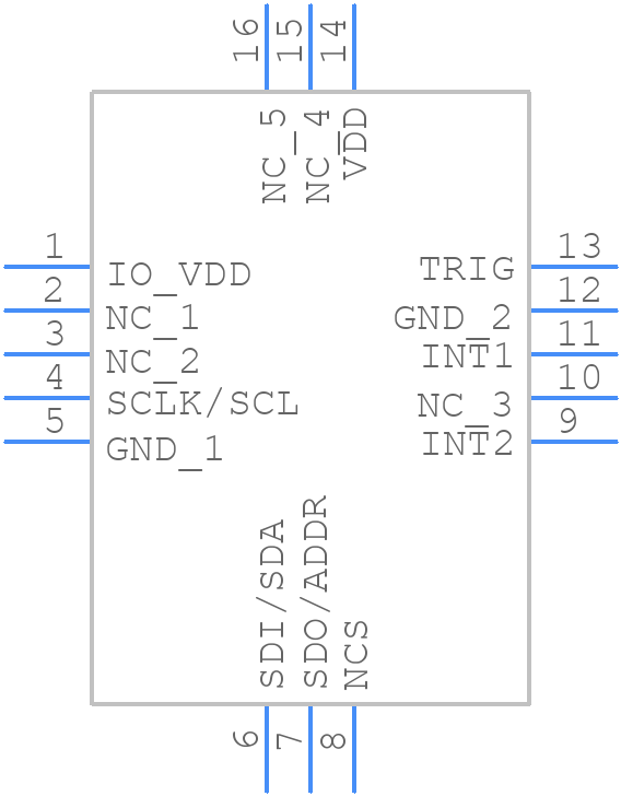 KX124-1051 - Kionix - PCB symbol