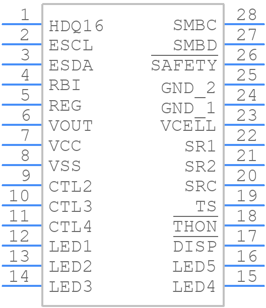 BQ2063DBQG4 - Texas Instruments - PCB symbol