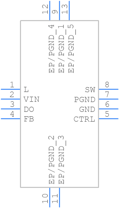 TPS61045ADRBT - Texas Instruments - PCB symbol