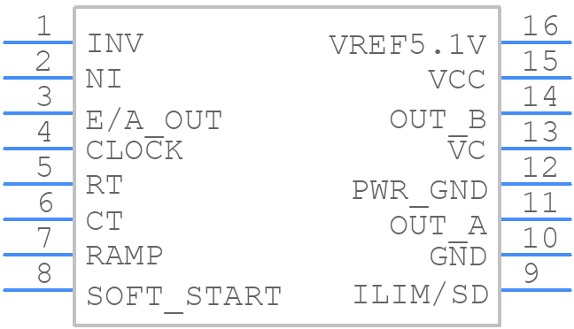 UC3825DWG4 - Texas Instruments - PCB symbol