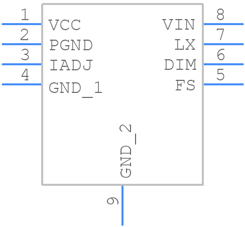 LM3414SDX/NOPB - Texas Instruments - PCB symbol