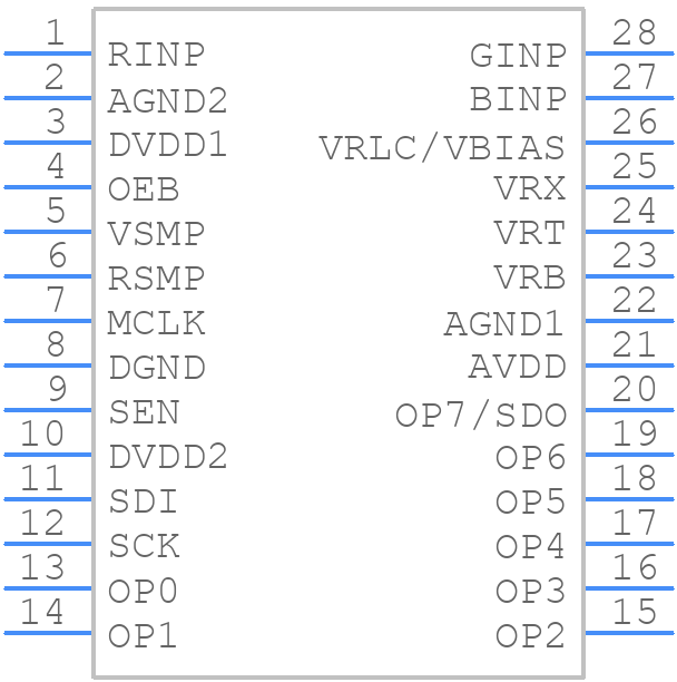 WM8213SCDS/V - Cirrus Logic - PCB symbol