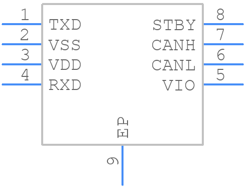 MCP2542FDT-E/MF - Microchip - PCB symbol