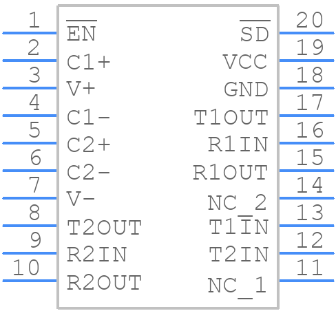 ADM3222ARUZ-REEL - Analog Devices - PCB symbol