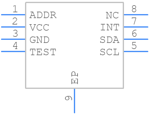 BH1747NUC - ROHM Semiconductor - PCB symbol