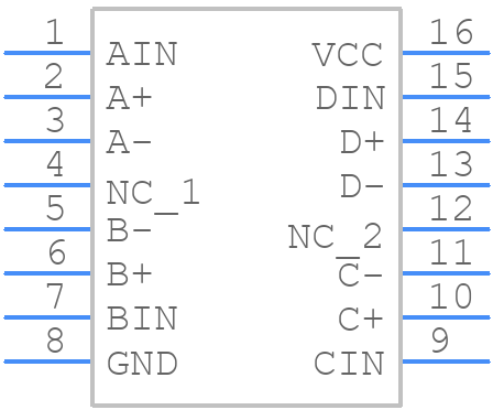 AEIC-2631-S16 - Avago Technologies - PCB symbol