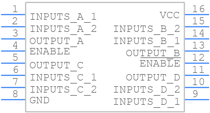 AM26LS32PC - Texas Instruments - PCB symbol
