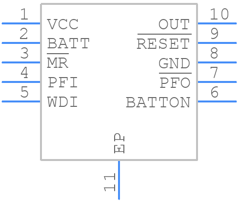 MAX16016PTBZ+T - Analog Devices - PCB symbol