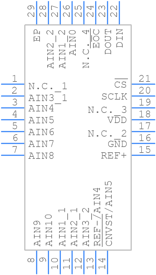 MAX1230BETI+T - Analog Devices - PCB symbol