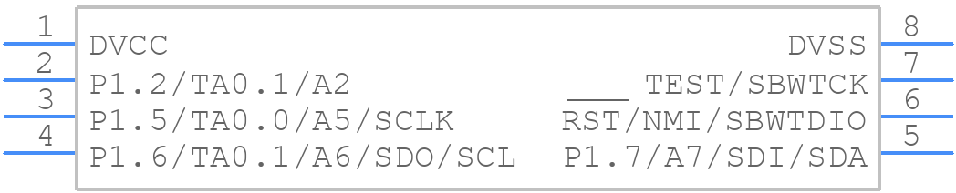 MSP430G2230QDREP - Texas Instruments - PCB symbol