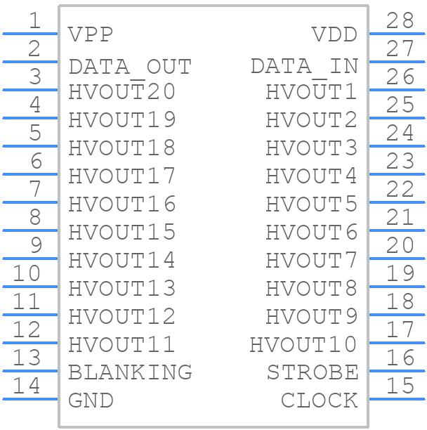 HV5812WG-G - Microchip - PCB symbol
