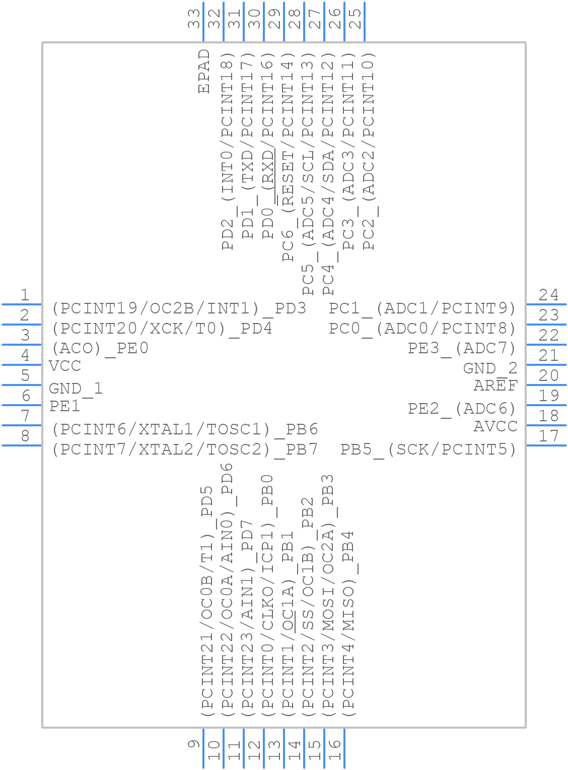 ATMEGA168PB-MUR - Microchip - PCB symbol