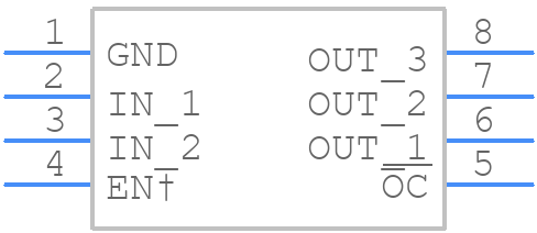 TPS2055ADR - Texas Instruments - PCB symbol