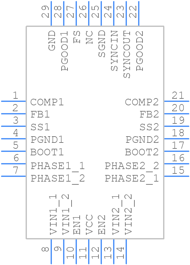 ISL85033IRTZ-T7A - Renesas Electronics - PCB symbol