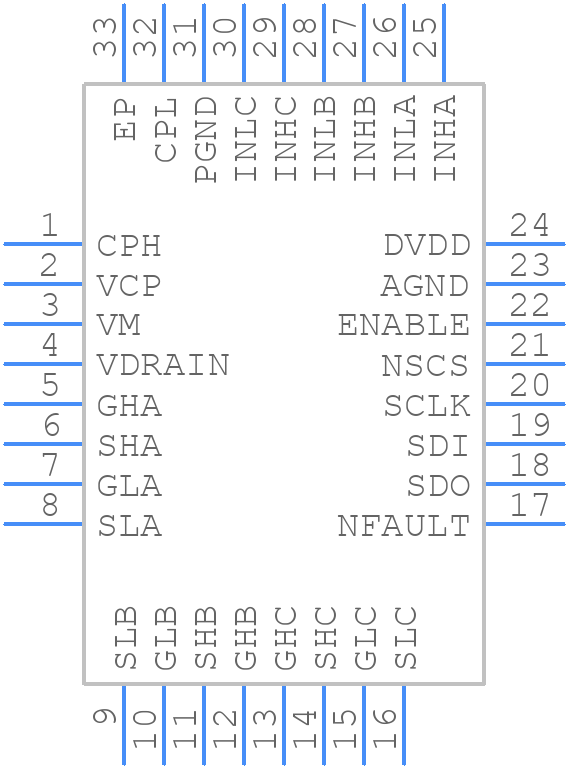 DRV8320SRTVR - Texas Instruments - PCB symbol