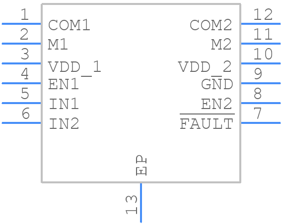MAX14874ETC+ - Analog Devices - PCB symbol