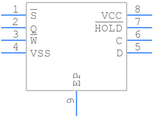 M95640-RMC6TG - STMicroelectronics - PCB symbol